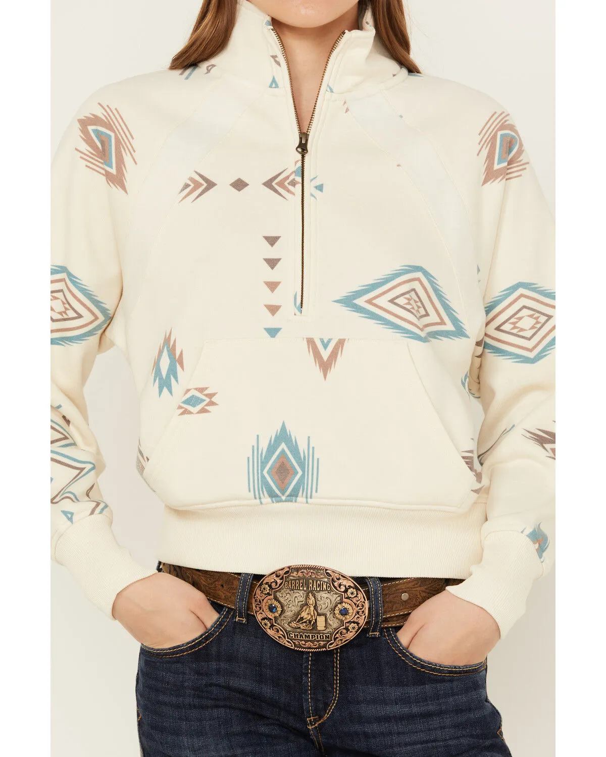 Product Name:  Shyanne Women's 1/2 Zip Southwestern Print Pullover Fleece