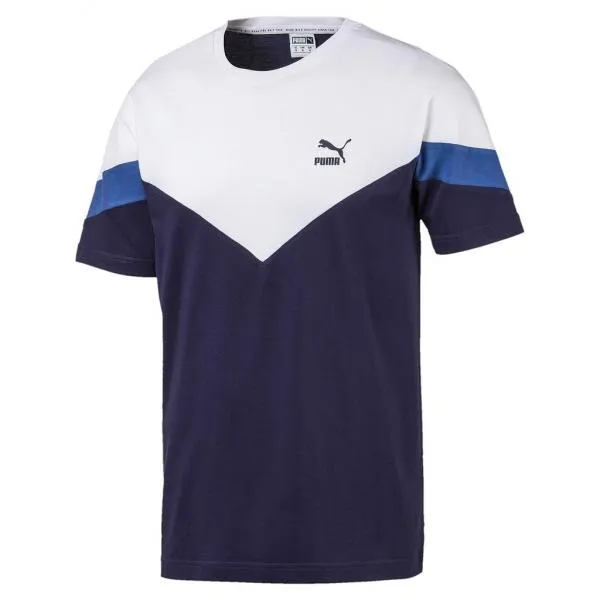 PUMA - Men - Iconic MCS Tee - Navy/Wht