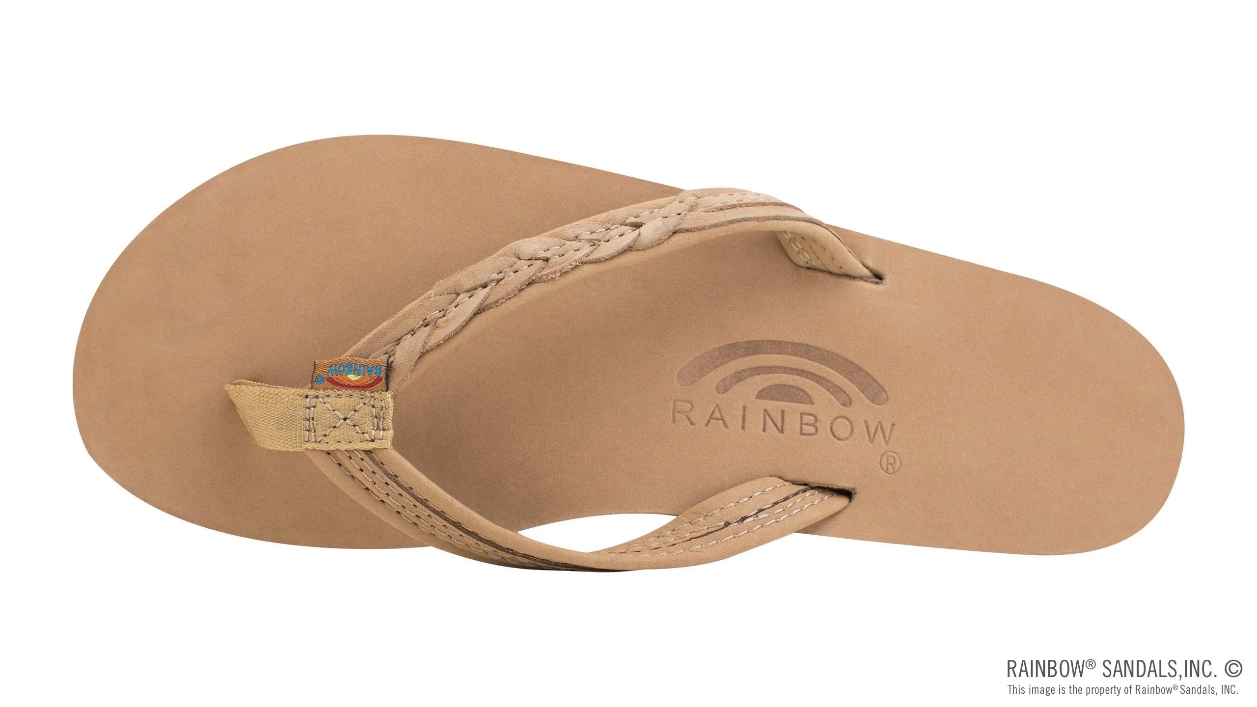 Rainbow Sandals Women's - The Madison - Single Layer - 1/2 Strap w/ Braid - Sierra Brown