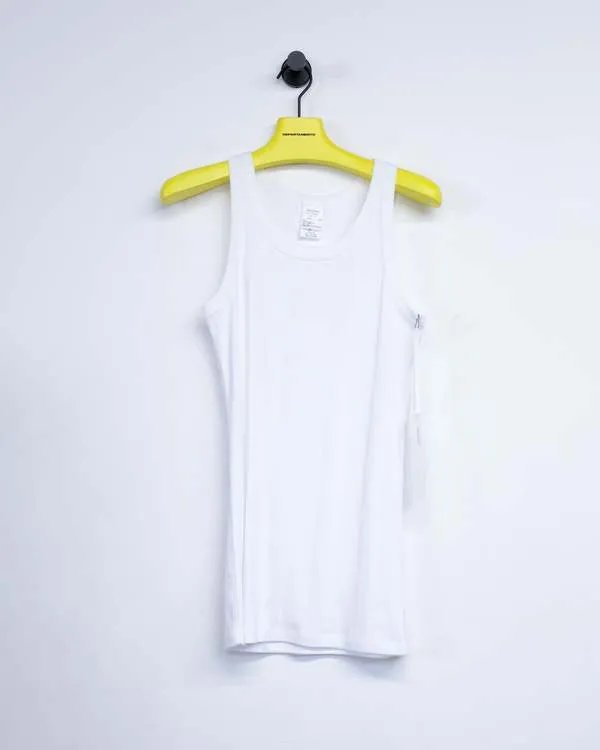 Random Teleco Cotton Rib Tank - White