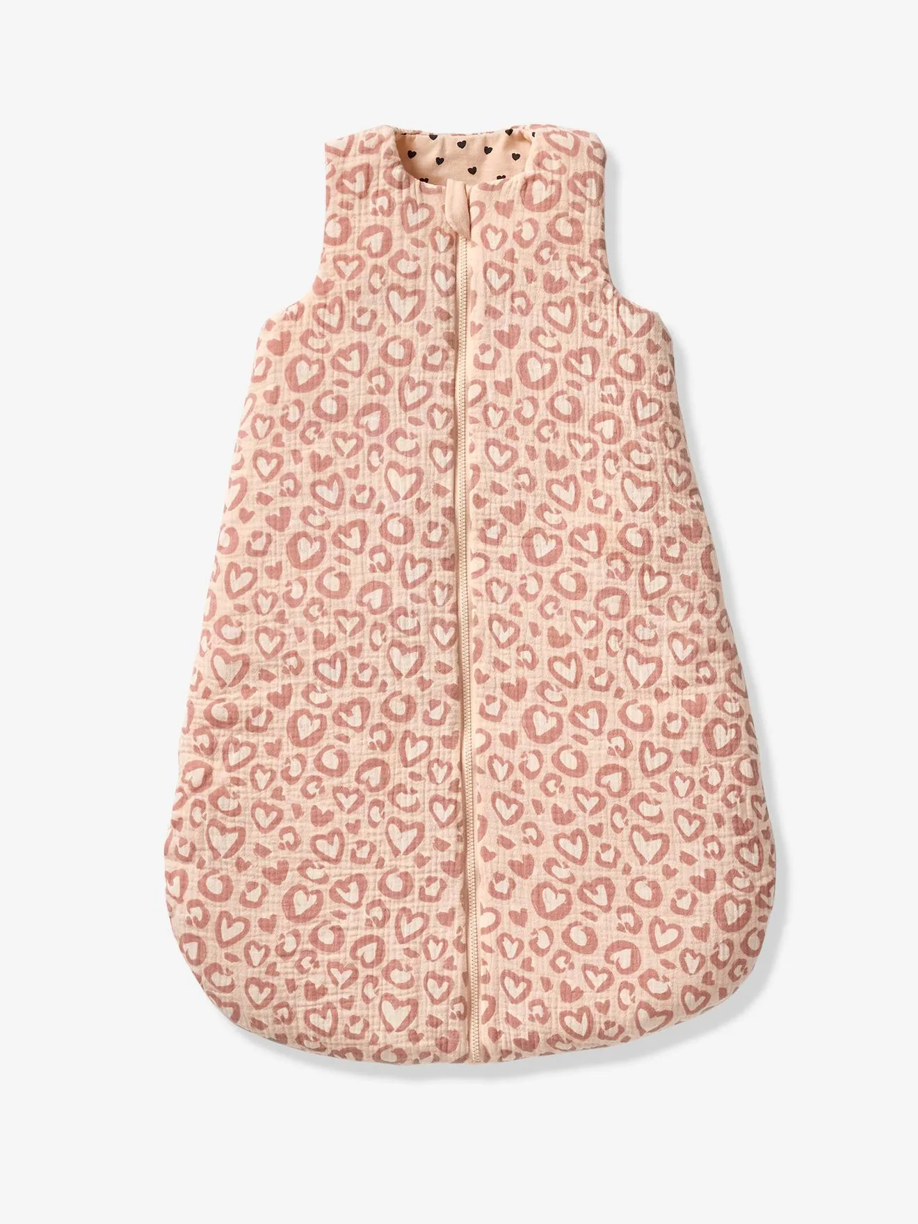 Reversible & Sleeveless Baby Sleeping Bag, Lovely Leo - printed pink