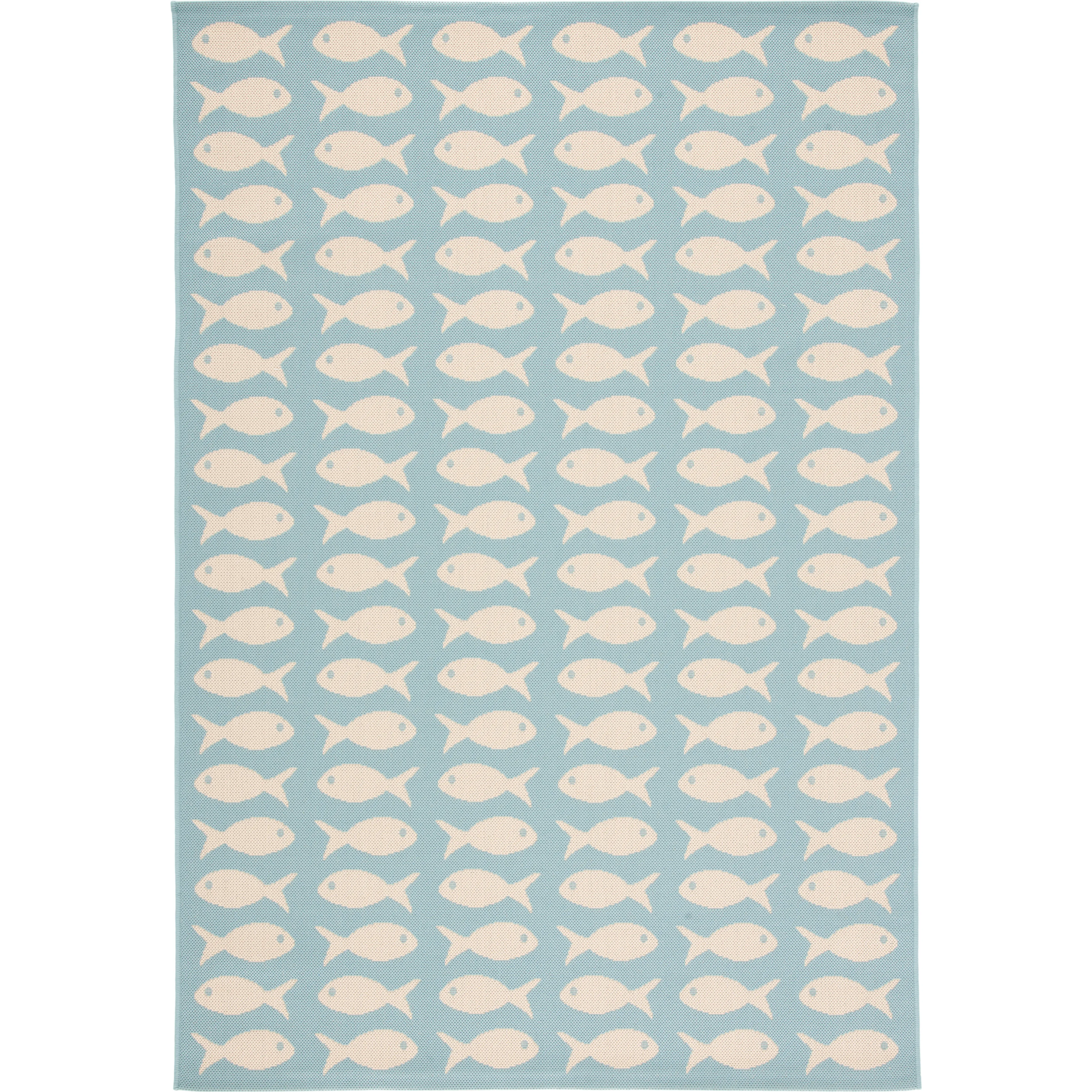 Safavieh Courtyard Dory Indoor/Outdoor Rug, Light Blue