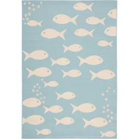 Safavieh Courtyard Nemo Indoor/Outdoor Rug, Light Blue