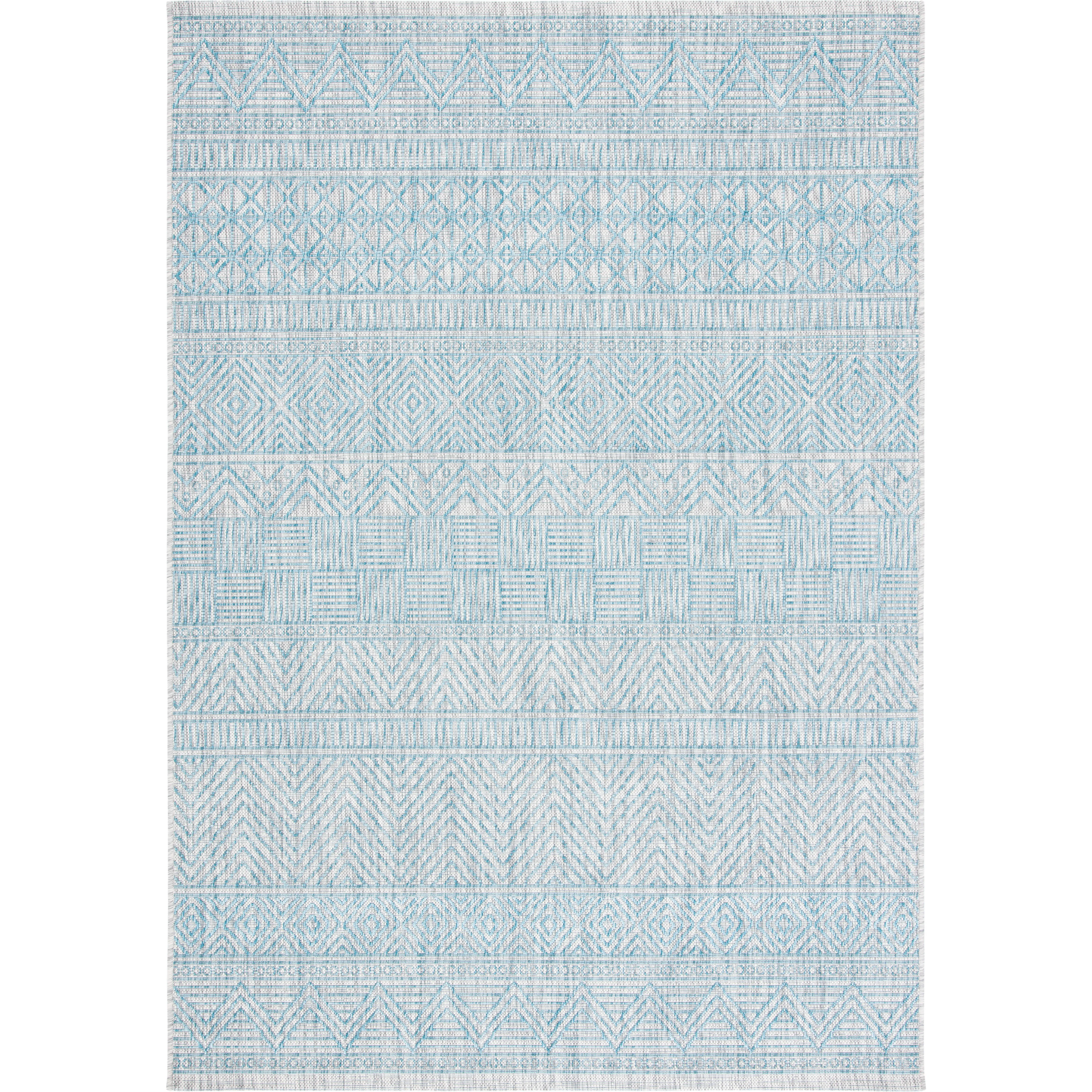 Safavieh Courtyard Zoey Indoor/Outdoor Rug, Light Blue