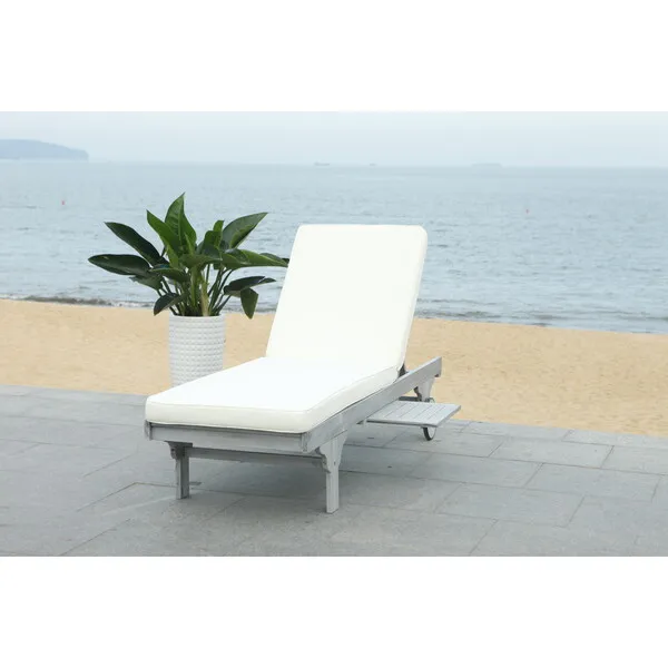 Safavieh Newport Lounge Chair, Grey Eucalyptus/Beige