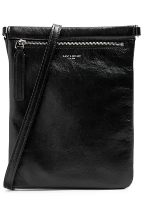 SAINT LAURENT Flat Side leather cross-body bag  -                         -                     -                