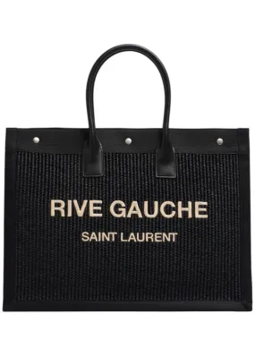 Saint Laurent   Rive Gauche raffia bag 