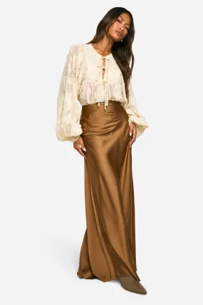 Satin Slip Maxi Skirt