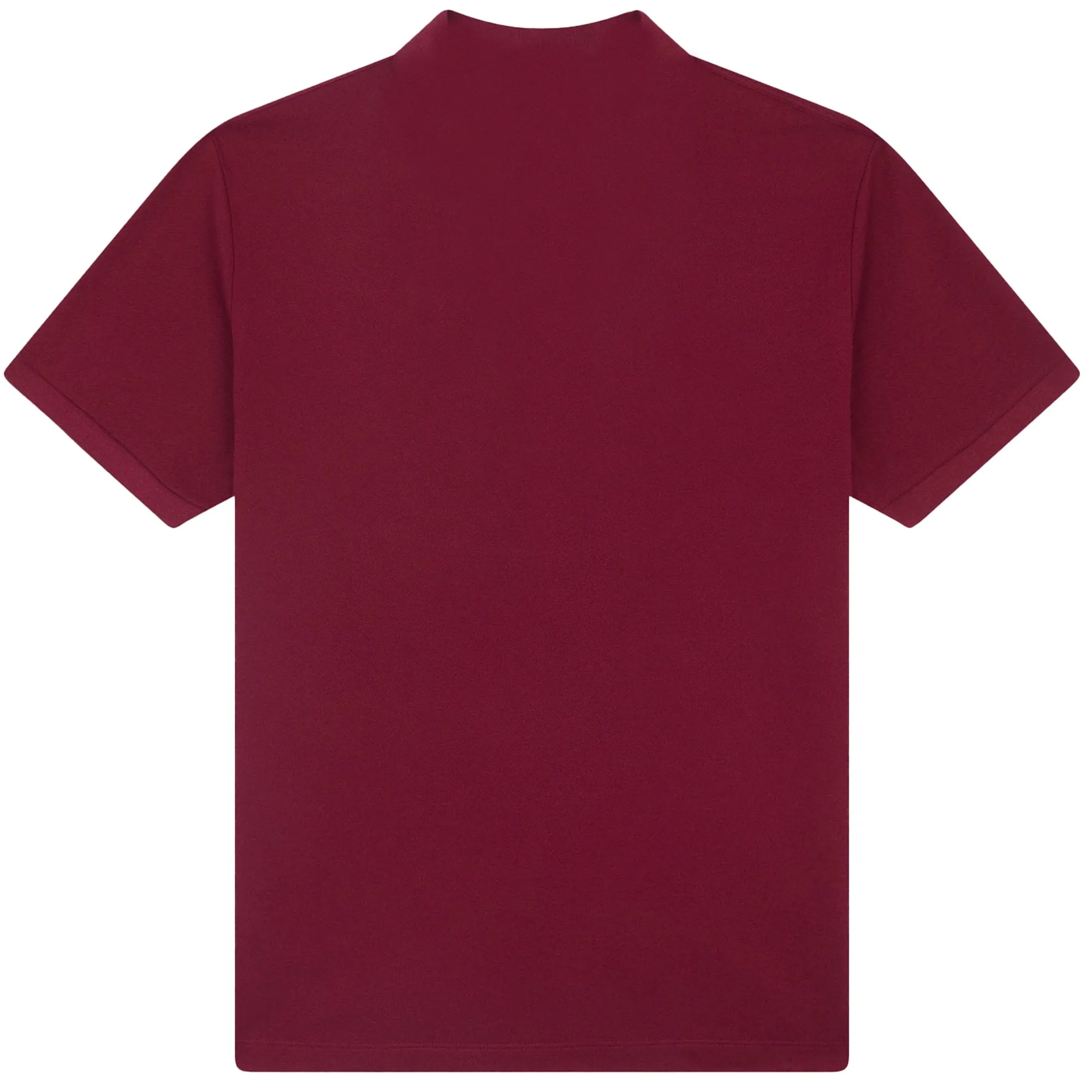 Short Sleeve Cotton Polo Shirt - Burgundy