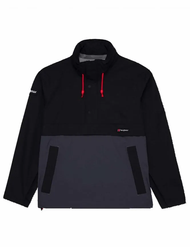 Ski Smock - Jet Black/Grey Pinstripe