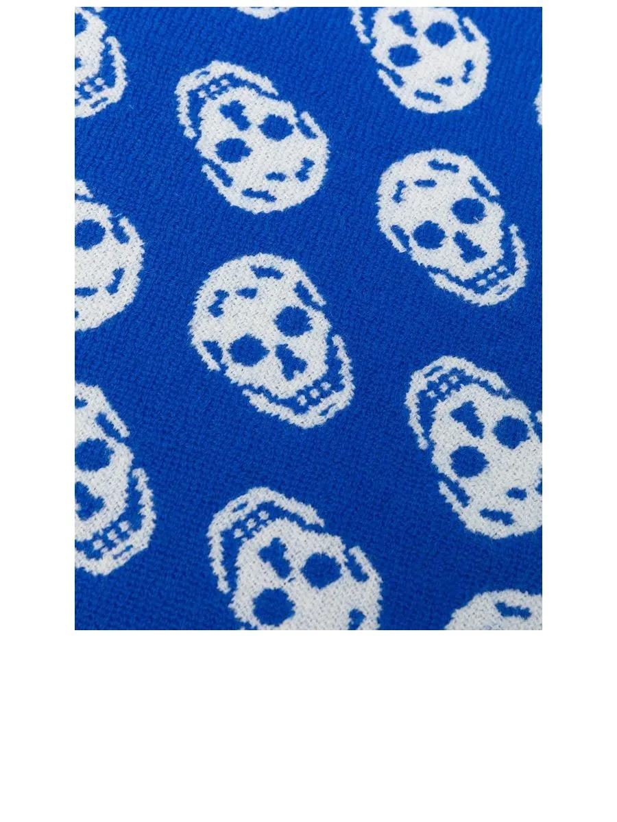 Skullprint Knitted Scarf