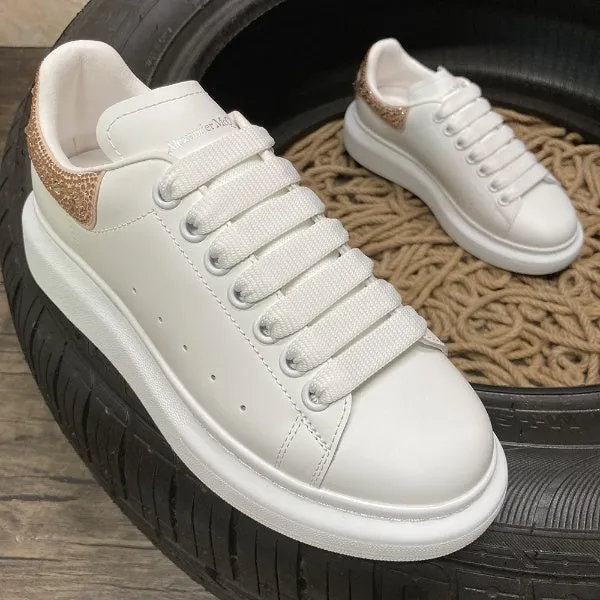 Sneakers White & Pink Bling Back