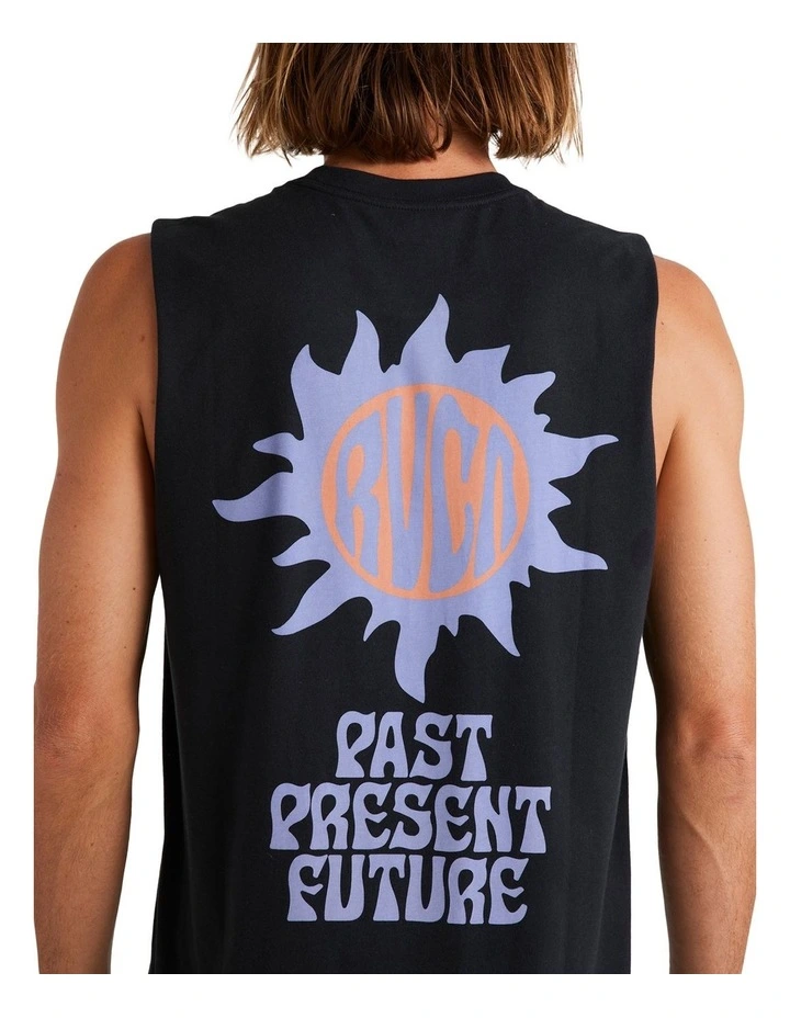 Sol Stamp Tank Top in Black