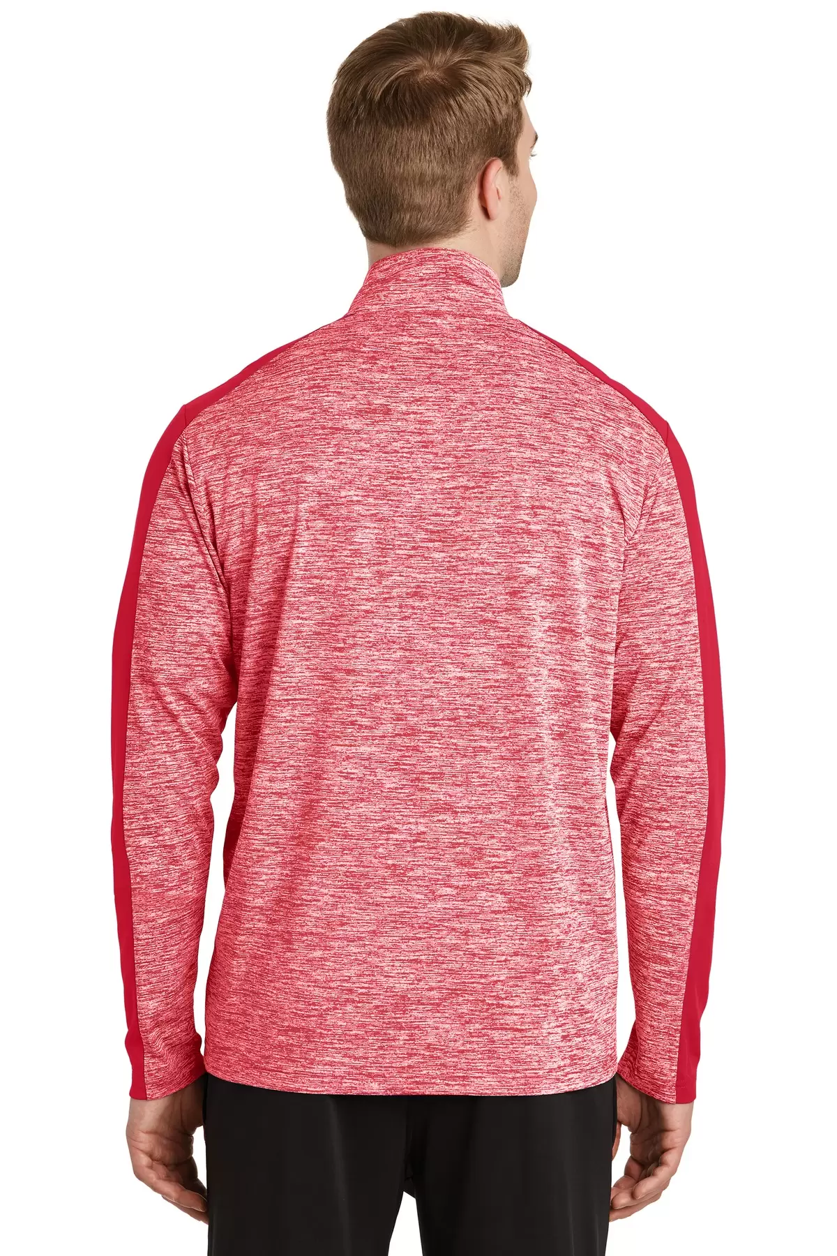 Sport Tek ST397 Sport-Tek PosiCharge Electric Heather Colorblock 1/4-Zip Pullover SKU: ST397