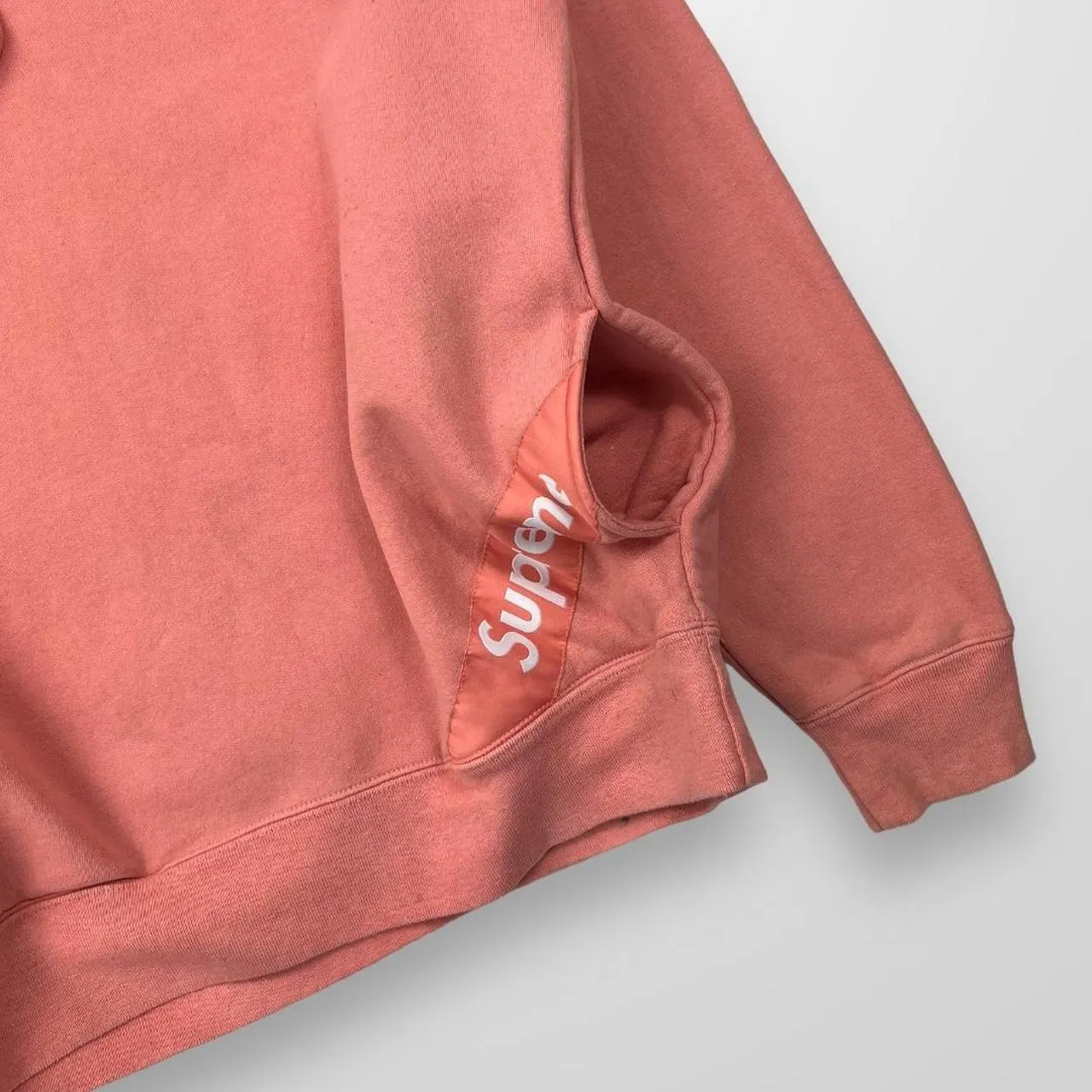 Supreme Corner Box Logo Pullover Hoodie In Coral Pink