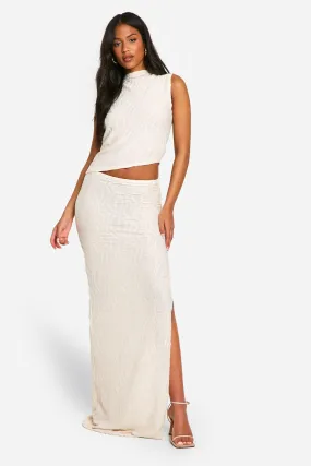 Tall Textured Maxi Skirt