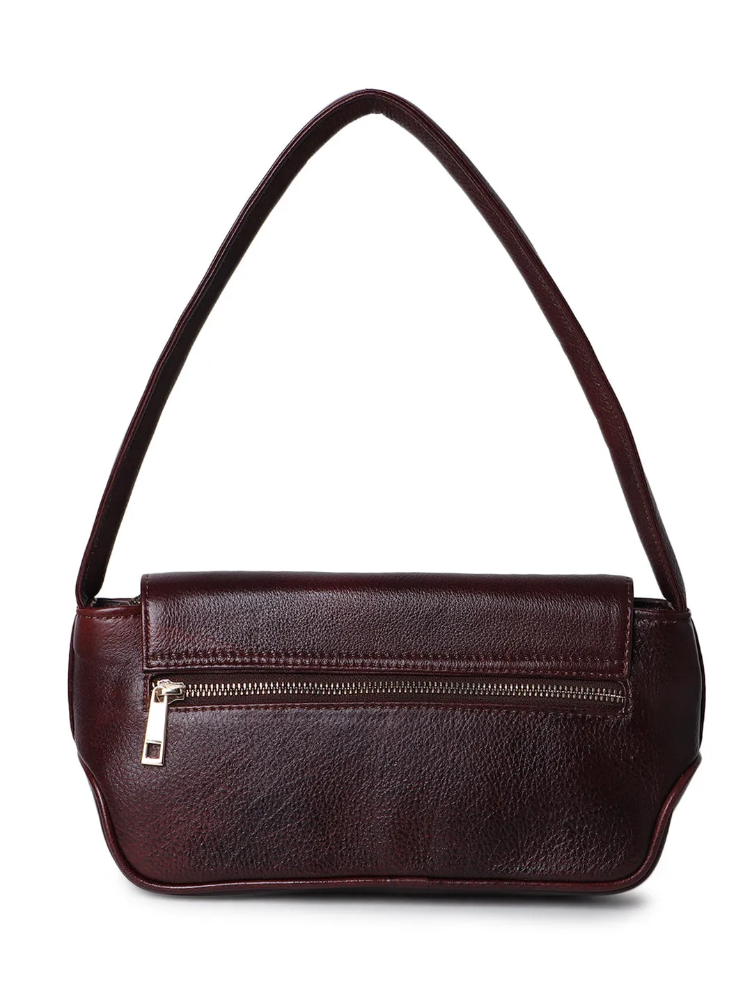 Teakwood Women Maroon Solid Leather Handheld Bag