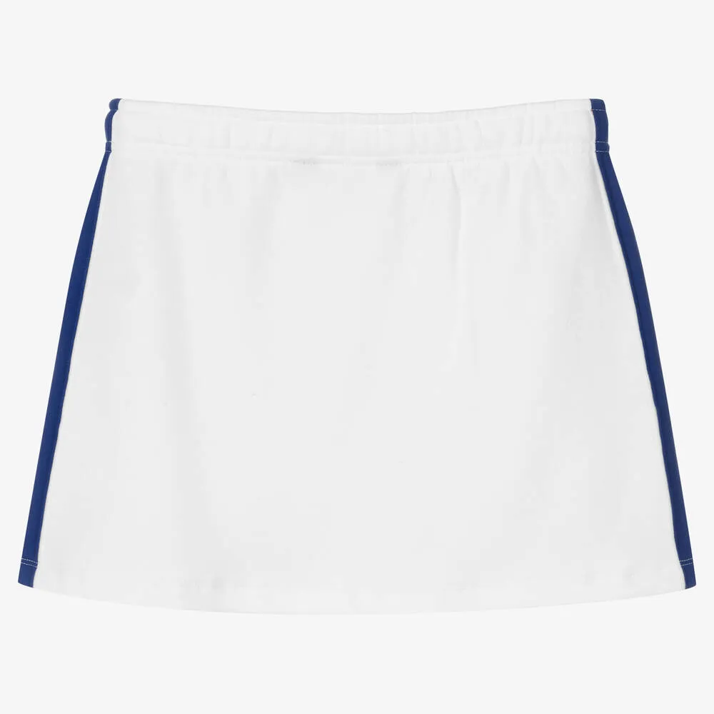 Teen Girls White Cotton Skirt