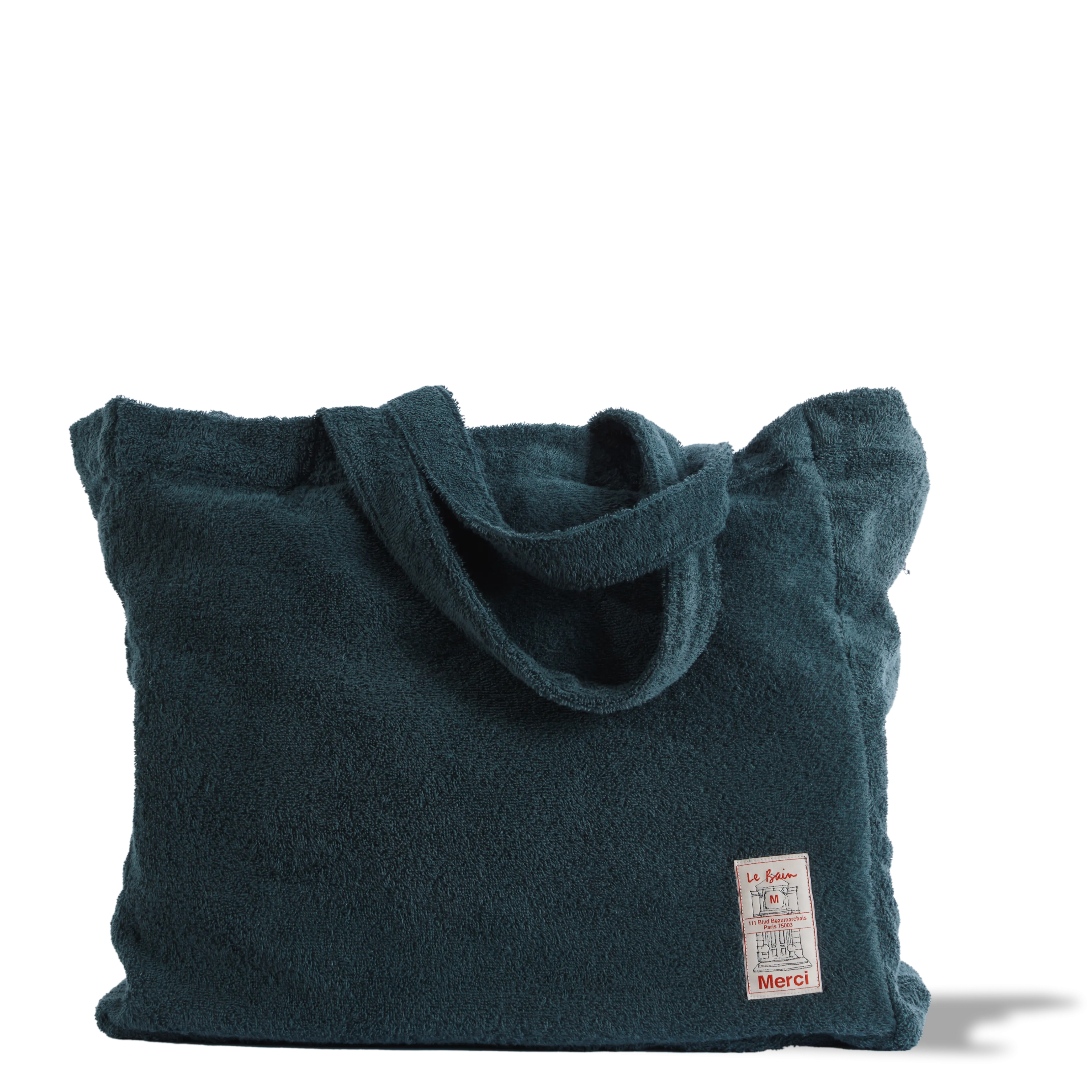    Terry cotton shopping bag - Petroleum Blue