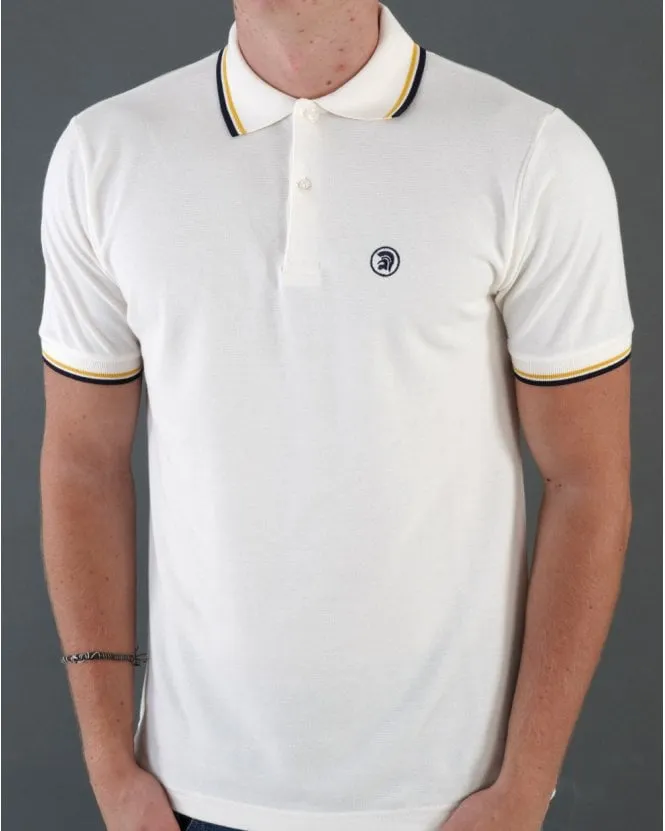 Trojan Twin Tipped Pique Polo Ecru