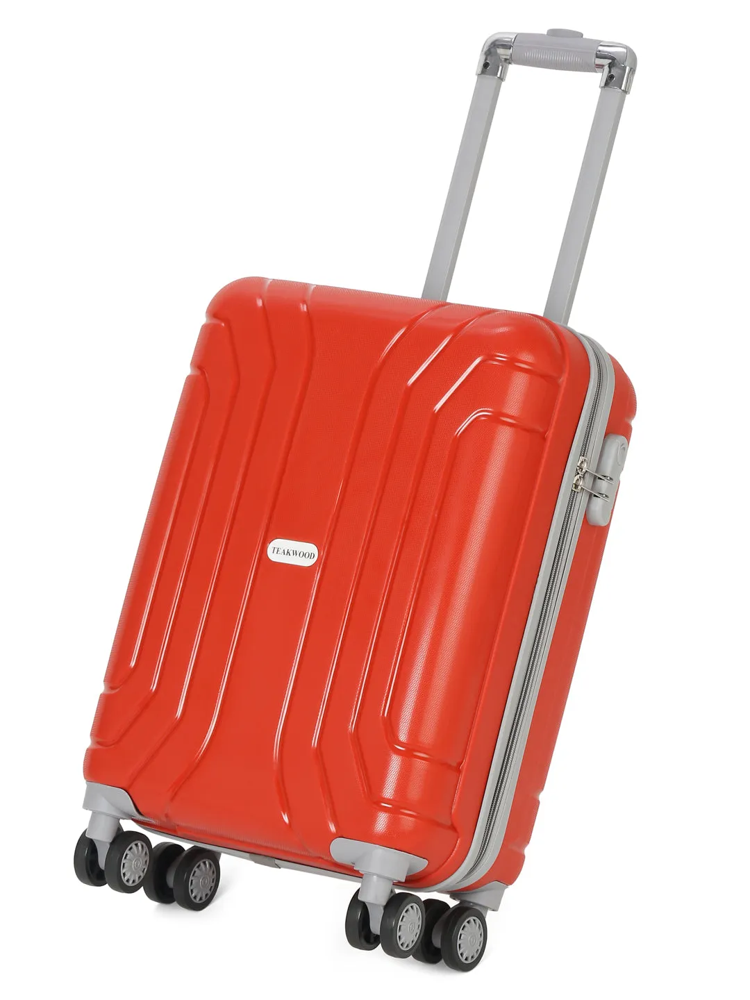 Unisex Hard Red Cabin Trolley Bag