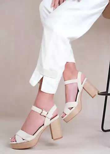 Volume Cream Suede Platform Sandals by Where’s That From | Look Again