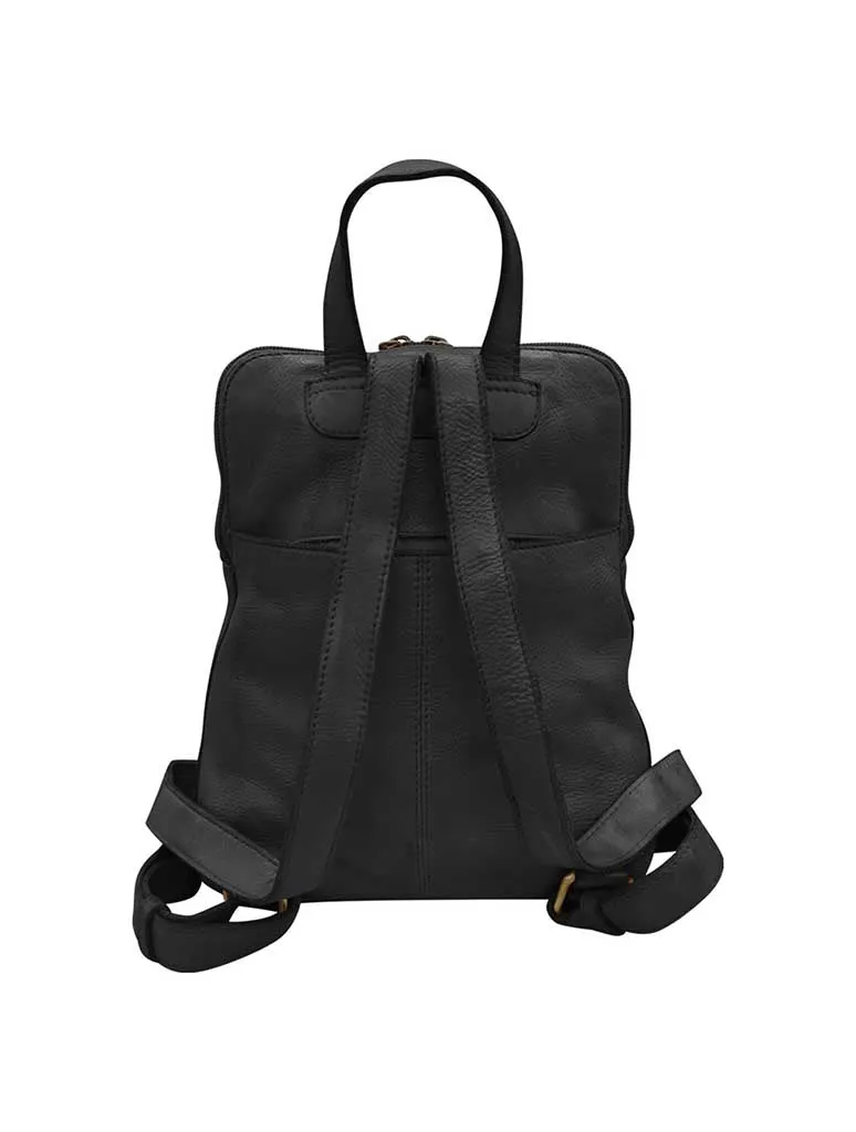 Washed Small Backpack in Black