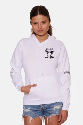 Wellington Ride or Die Hoodie - White