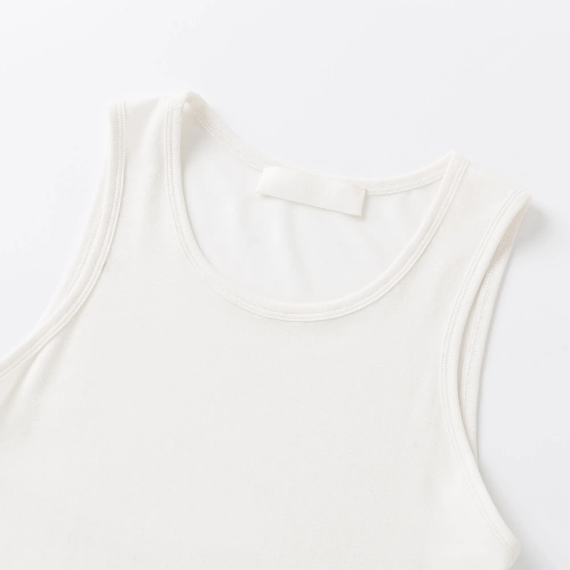 White Drop-hem Sheer Tank Top-