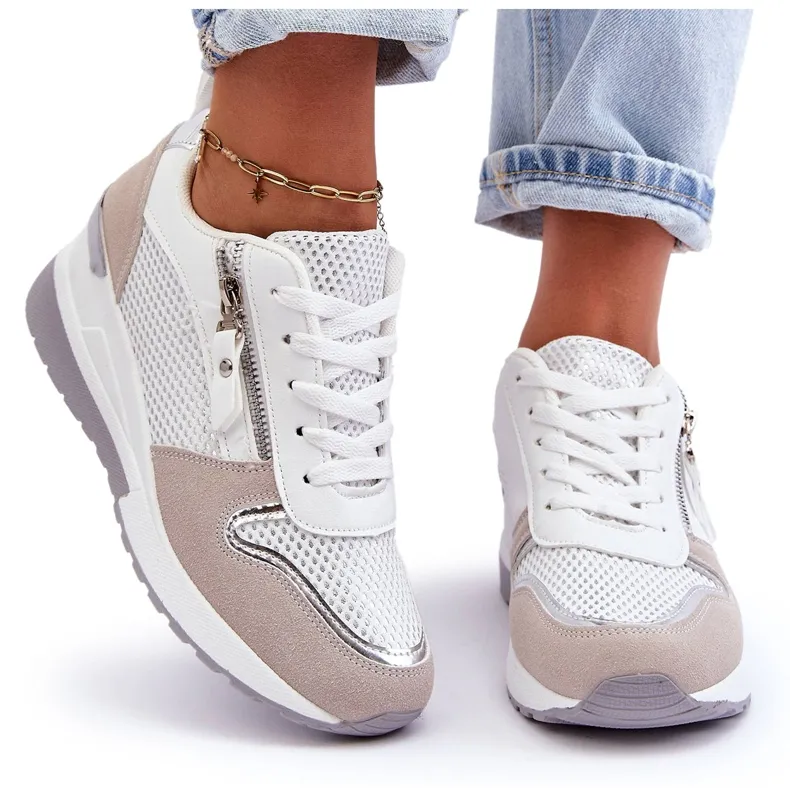 Women's Wedge Sneakers Multicolored Sivan white