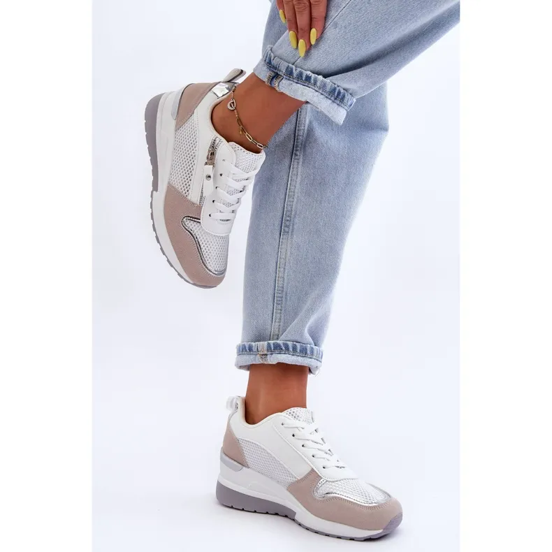 Women's Wedge Sneakers Multicolored Sivan white