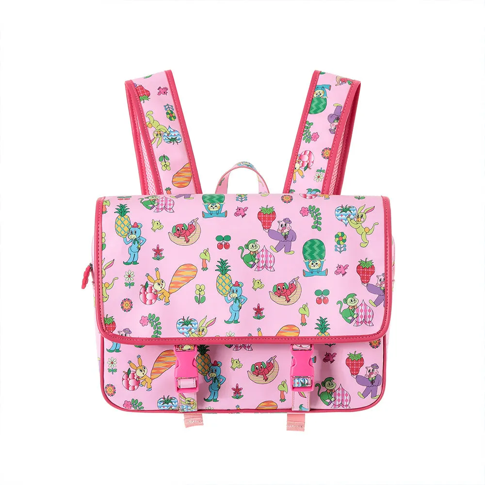 Women's Cartoon Printed Buckles Quadrate Backpack