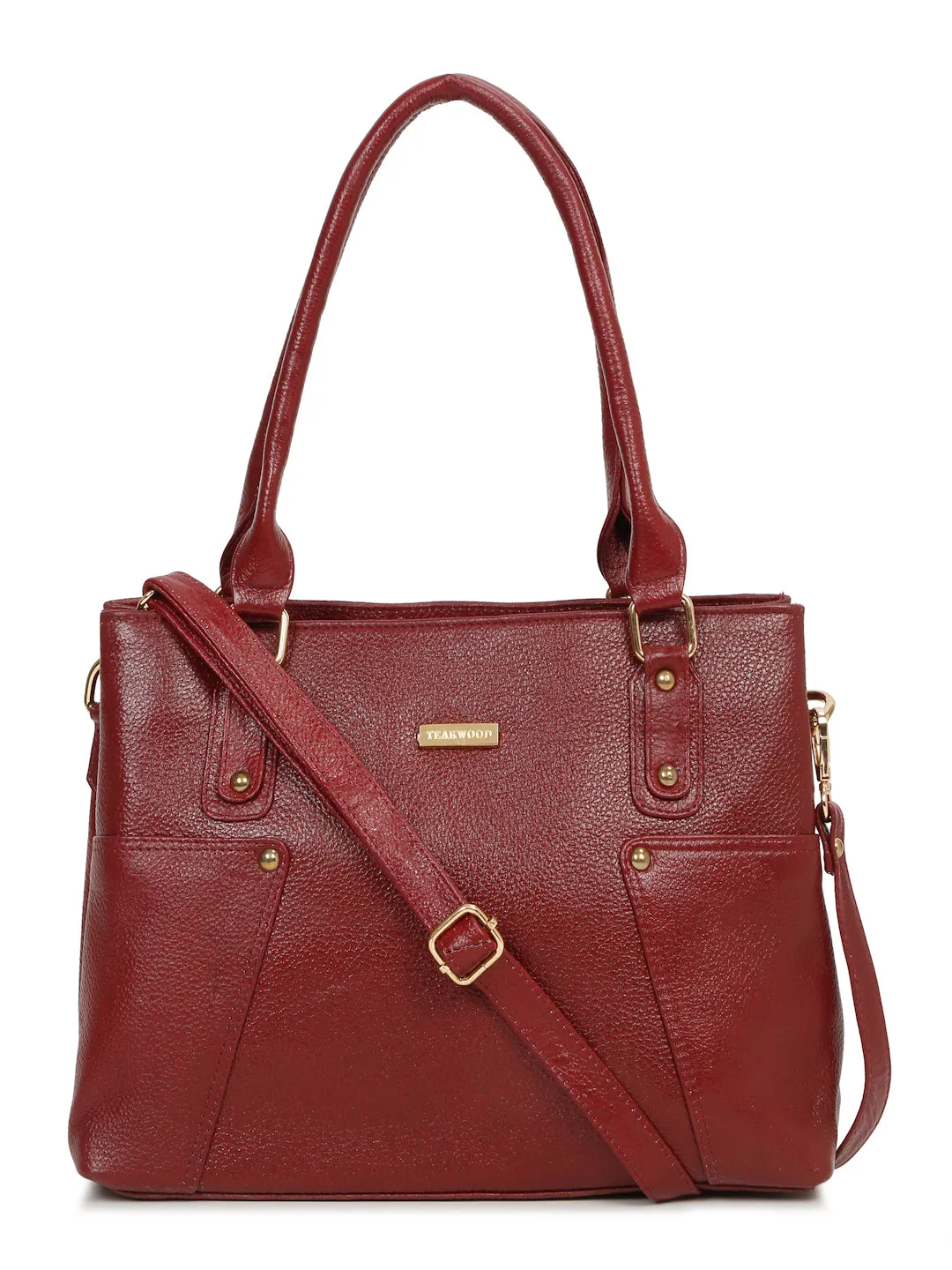 Women's  Textured Leather Handheld Bag