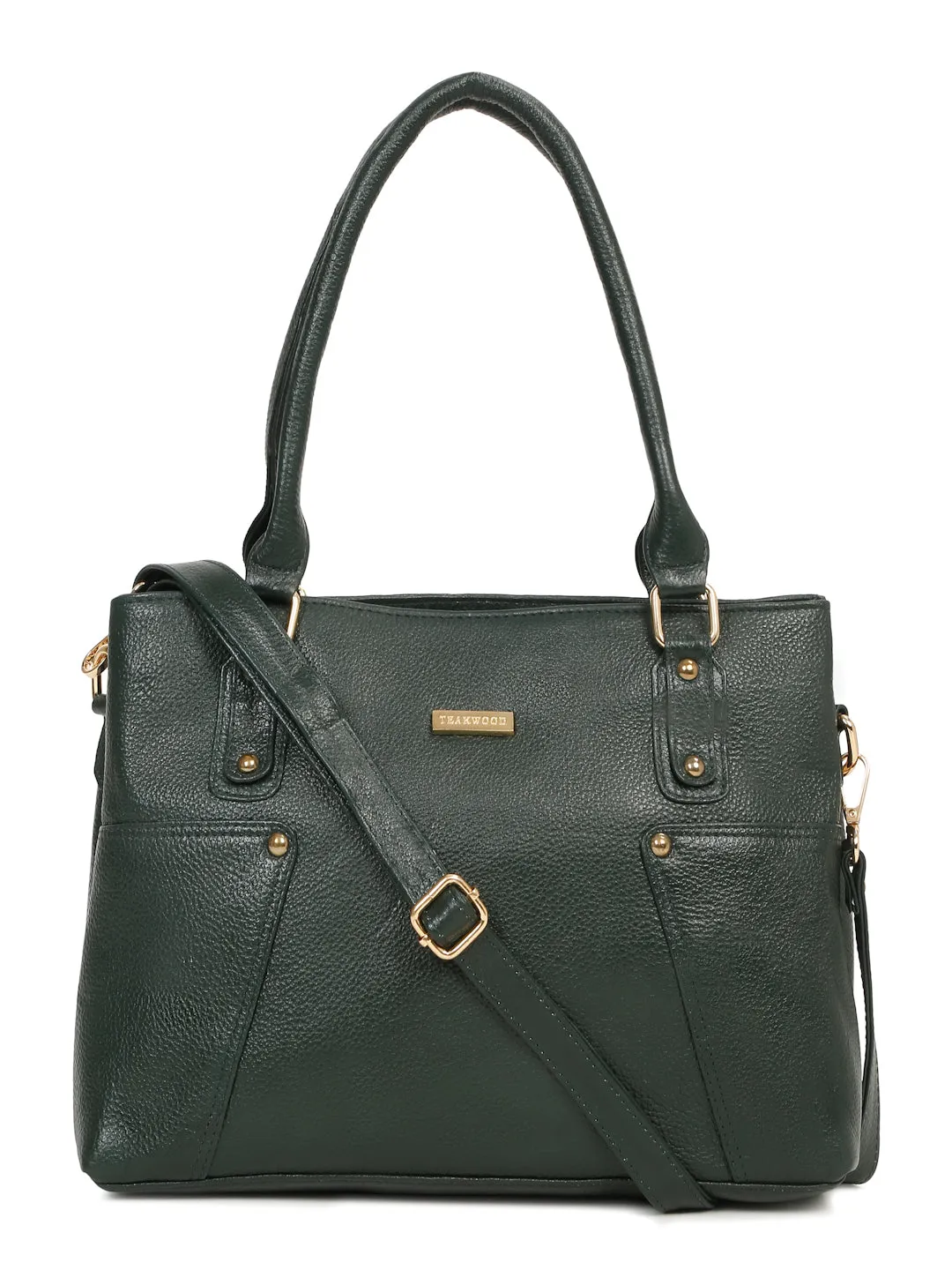 Women's  Textured Leather Handheld Bag