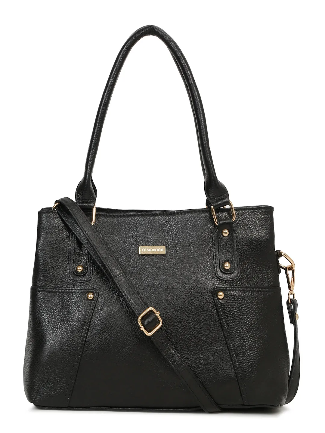 Women's  Textured Leather Handheld Bag