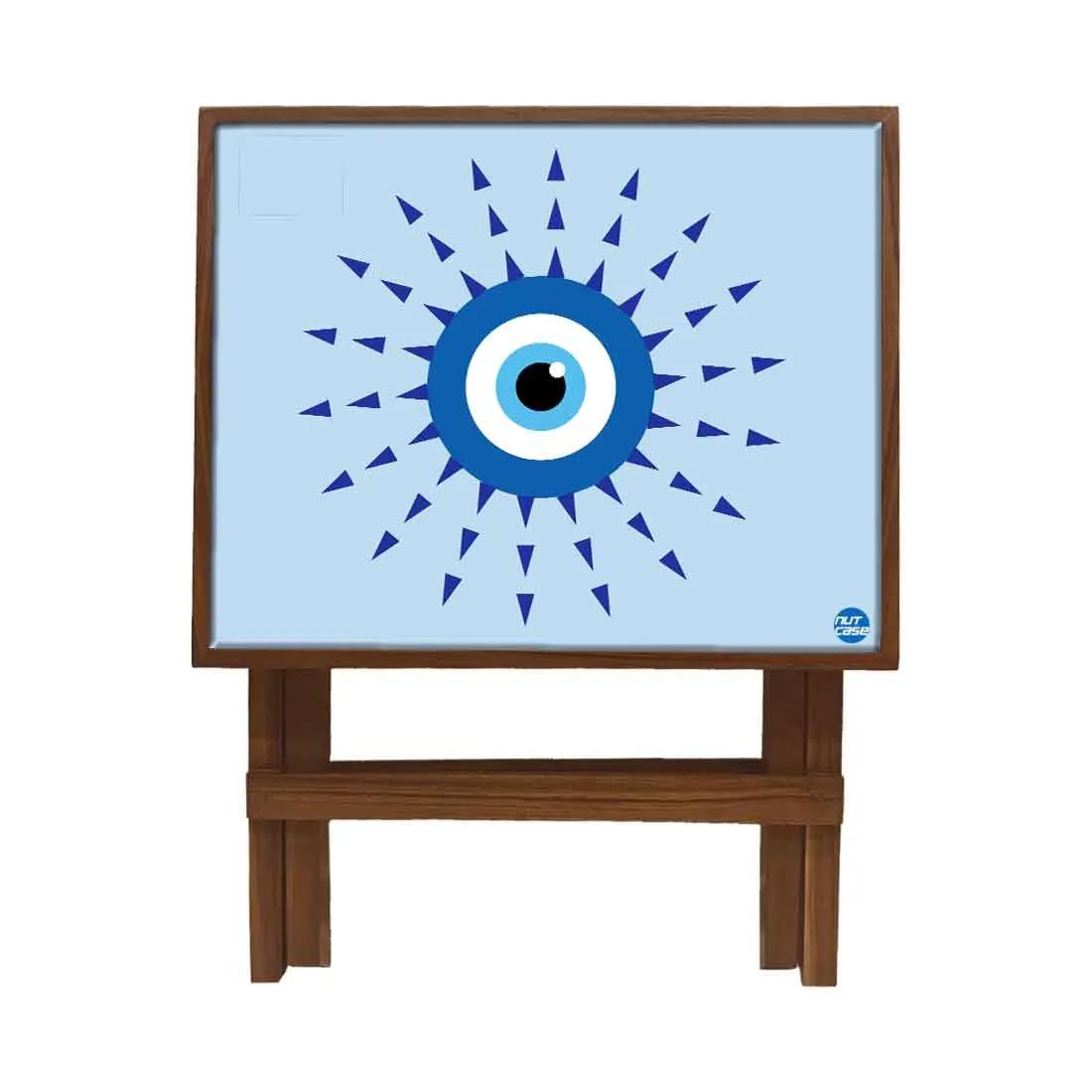 Wooden Folding Side Table for Bedroom Sofa - Evil Eye Protector