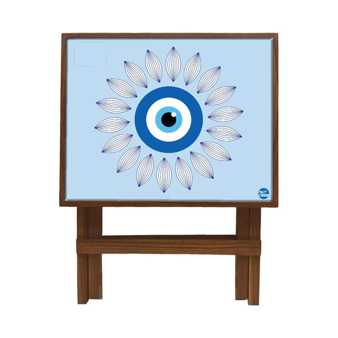 Wooden Folding Side Table for Bedroom Sofa - Evil Eye Protector