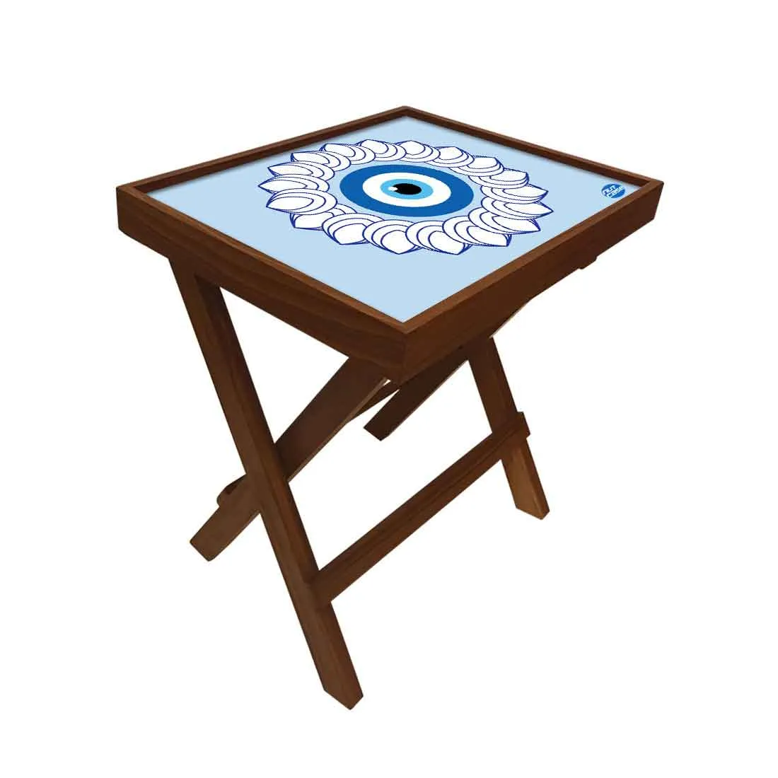 Wooden Folding Side Table for Bedroom Sofa - Evil Eye Protector