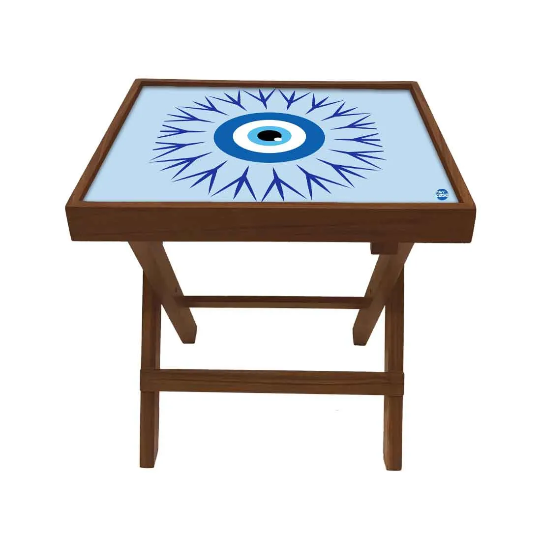 Wooden Folding Side Table for Sofa Bedroom Living Room - Evil Eye Protector