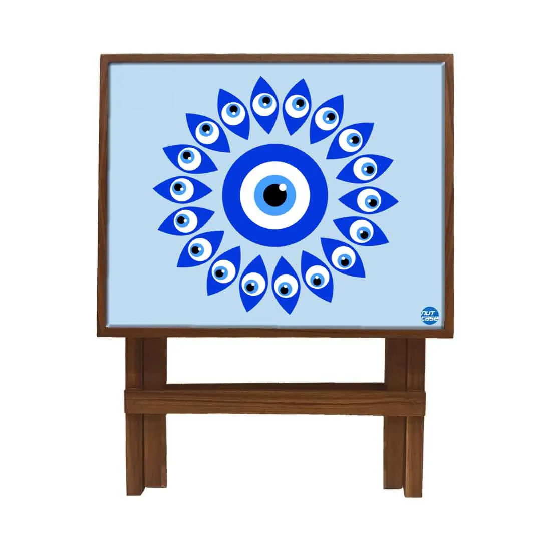 Wooden Folding Side Table for Sofa Bedroom Living Room - Evil Eye Protector