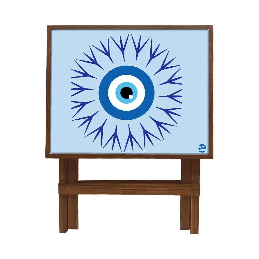 Wooden Folding Side Table for Sofa Bedroom Living Room - Evil Eye Protector