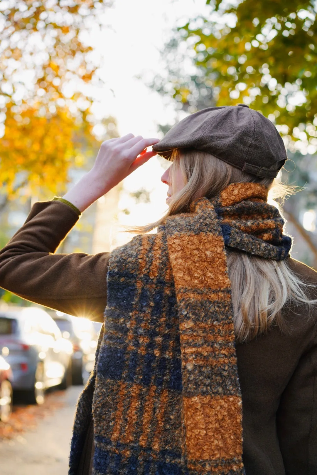 Woodland Friends Tartan Scarf (Cheerful Squirrel)