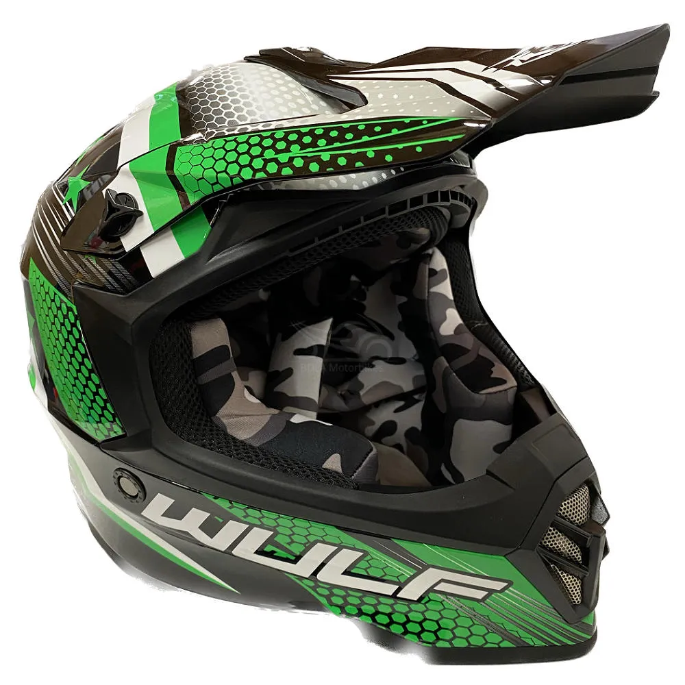 Wulfsport Cub Iconic Helmet - Green